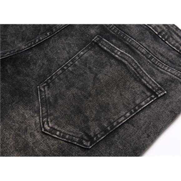 Men's Casual Printed Slim Fit Jeans Skinny Denim Pants - Picture 7 of 7